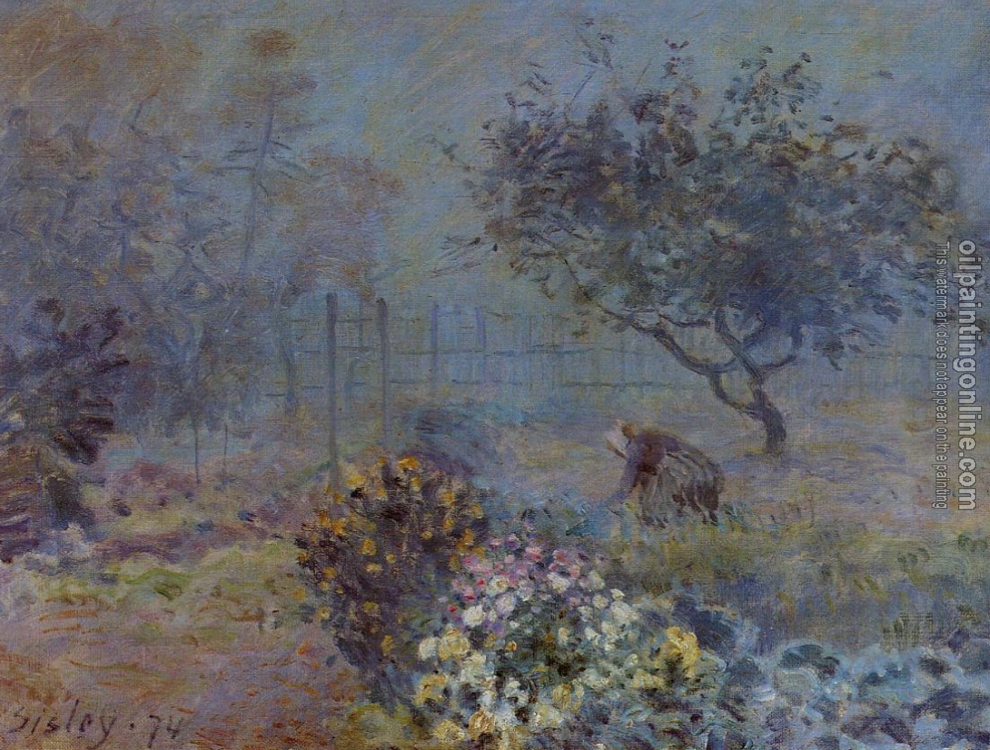 Sisley, Alfred - Foggy Morning, Voisins